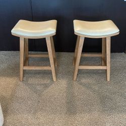 Heavy Wood Bar Stools