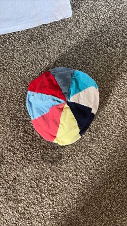 Multicolor Patchwork Toddler Corduroy Beret Hat