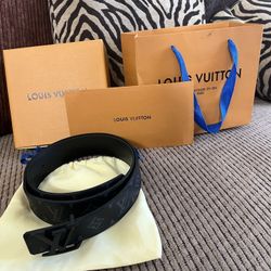 Black Louis Vuitton Belt 