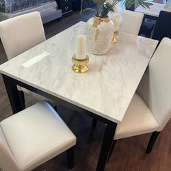  White Dining Set 