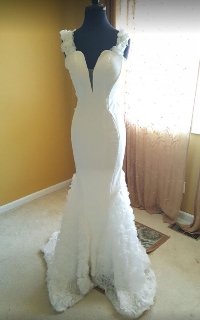 White MacDuggal Mermaid Dress