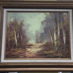 Gorman Vintage South West Forest Oil Painting 