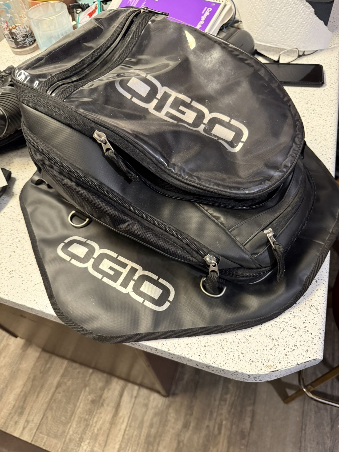 Ogio Tank Bag And Rocket Gloves XL