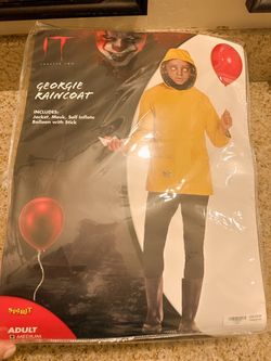 IT Chapter Two Georgie Raincoat Adult Costume Medium