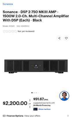 Sonance Dsp2-750 MKii Amplifier
