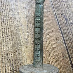 Antique Steelyard Scale Weight w/ Hook – Marked 10–80 – Heavy Industrial