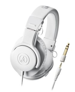 Audio-Technica ATH-M20x Professional Studio Monitor Headphones, White