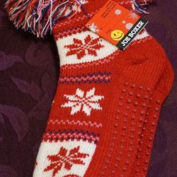 New Joe Boxer Red Holiday Sock