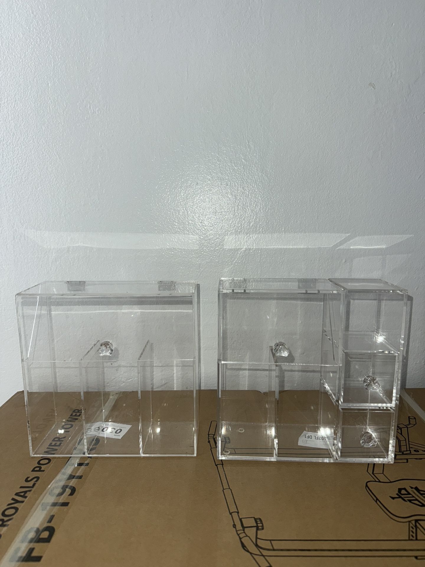 2x Clear Makeup Brush Holder, Acrylic Makeup Brush Organizer For Vanity, Cosmetic Brush Storage Box, For Bathroom, Bedroom, Vanity Countertop