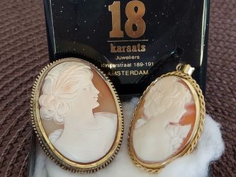 3 New Cameo Pendants & Brooch