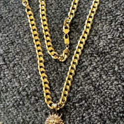 14k Gold Necklace With Pendant