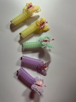 Butterfly & Colorful Telephone Wire Hair Bands...
