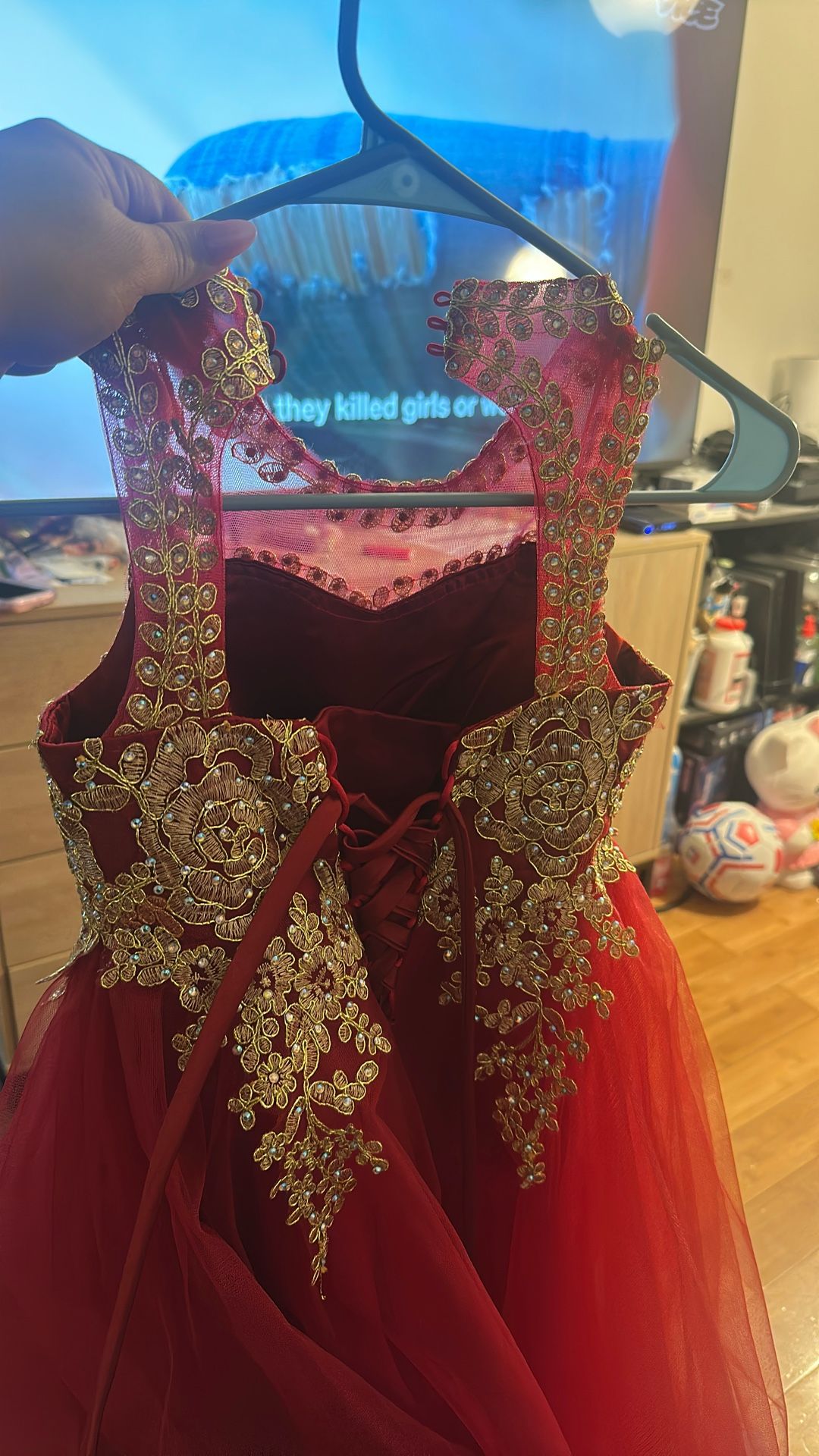 Burgundy Party Dress Girl