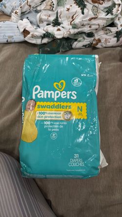 Pampers Swaddlers Newborn Diapers Size N 31 Count