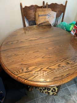 60 inch Round Oak Table