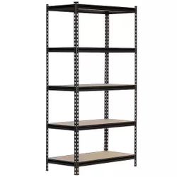 Black 5-Tier Boltless Tier Height Adjustable Steel Frame Garage Storage Rack Shelving Units (42" W x 16" D x 72" H)
