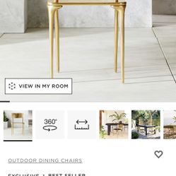 Gold dining chairs CB2