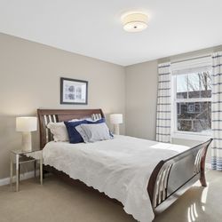 Bed Frame and Mirror bedside tables