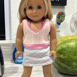 American Girl Doll blonde and blue eyes 