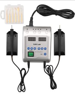 Dental Electric Waxer - SJK Wax Carving Pencil for Model Sculpting with Double Pens & 6 Wax Tips Dental Lab Equipment Wax Tools