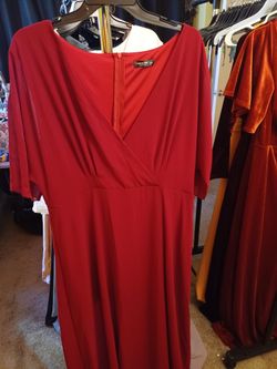3XL Red Elegant Dress
