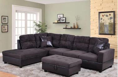 Sectional and ottoman
