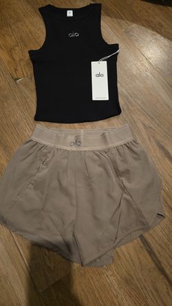 Alo Yoga Tank Top and Shorts Set