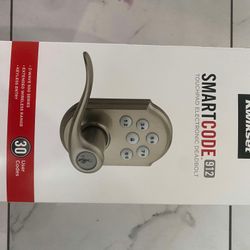 Kwikset Smartcode 912 Touchpad Electronic Lever satin nickel
