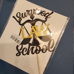 I Survived Law School Cake.topper