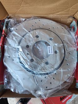 Performance rotors drilled and slotted for Ford