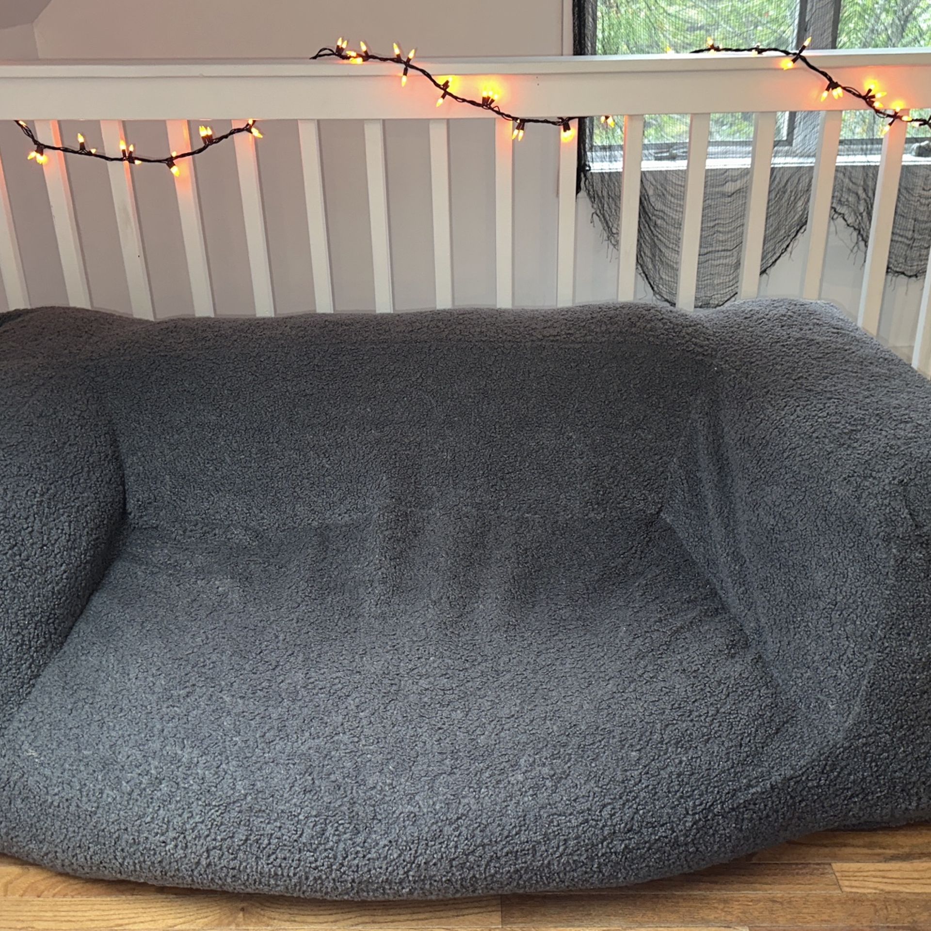 Small Sherpa Gray Couch