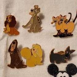 40th Anniversary Lady And The Tramp Pin Set
