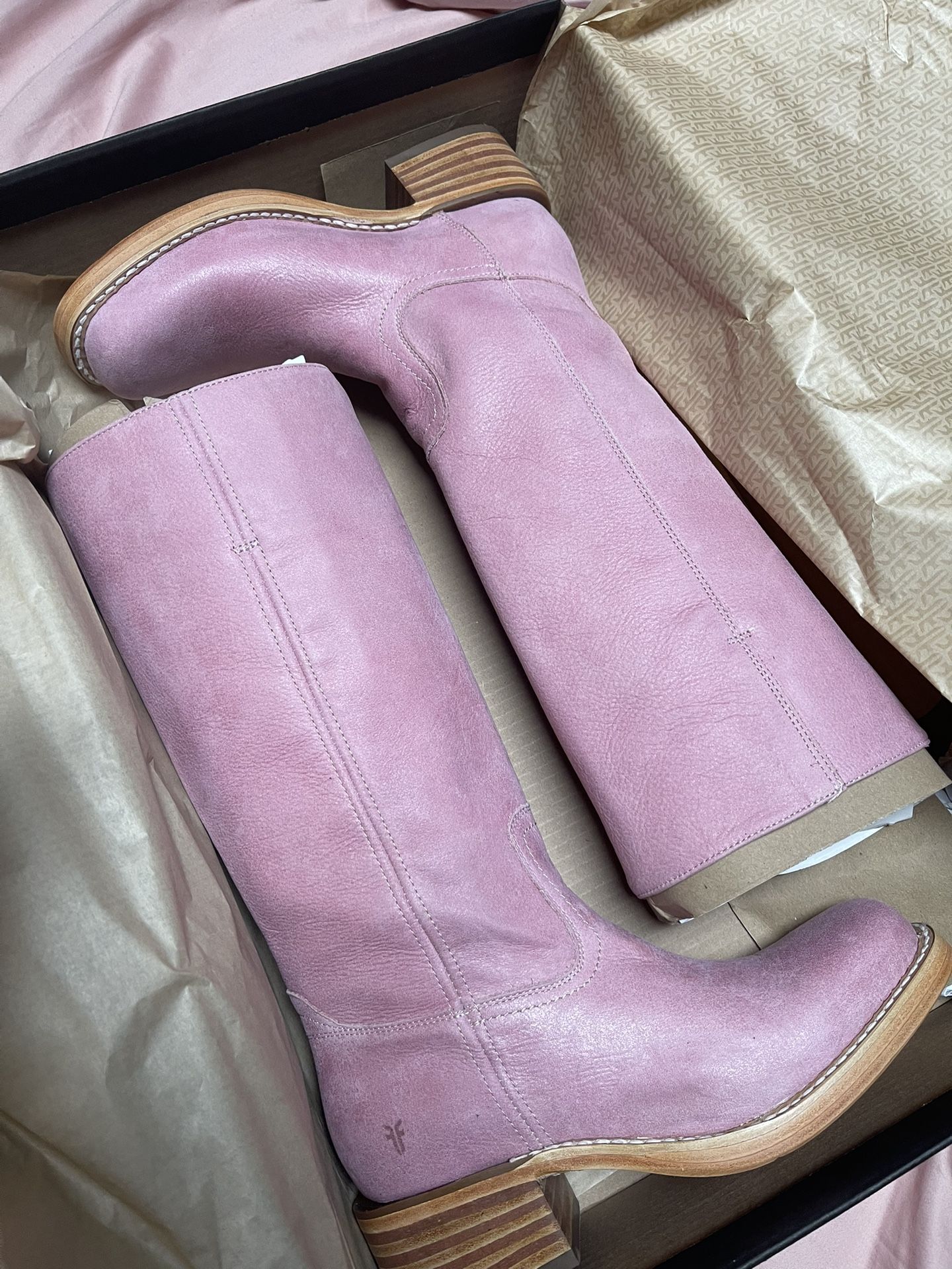 Pink Frye Boots