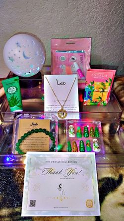 Zodiac press on Nails/Handmade Luxury Birthday gift