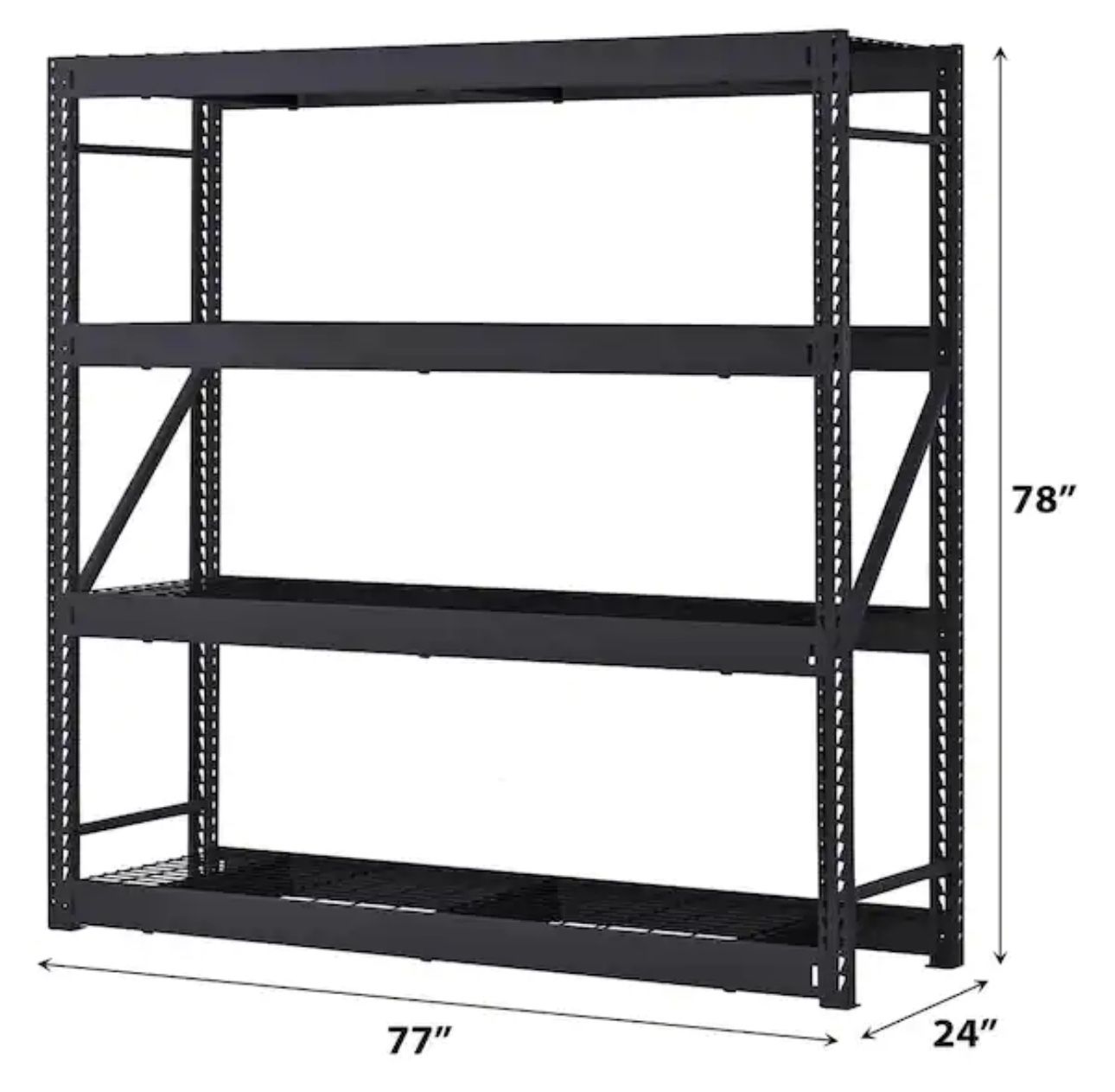 Husky Steel Freestanding Garage Storage Shelving Unit - 4 Tier
