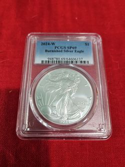 2024 W Burnished Silver Eagle