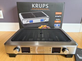 Krups Digital Indoor SmokeLess Grill PG770D51
