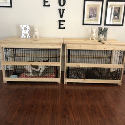 Home Made Dog Kennel Crate Covers X2 