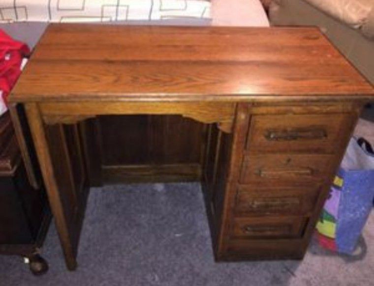 Antique Vintage Oak Child's Desk