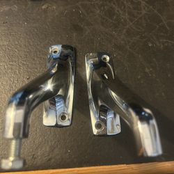 Vintage Chrome Side View Mirror Brackets 