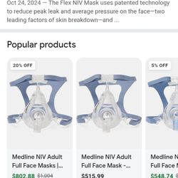 Medline NIV Adult Full Face Masks