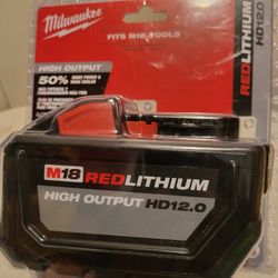 MILWAUKEE M18 BATTERY 12.0 HIGH OUTPUT 