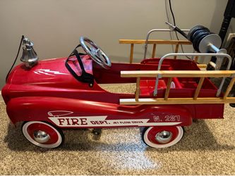 Burns Novelty & Toy Co. Fire Truck Pedal Car