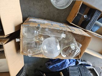 Chemistry laboratory glassware etc.