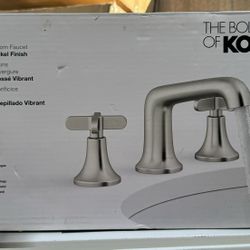 KOHLER Setra 8 in. Widespread 2-Handle Bathroom Faucet in Vibrant Brushed Nickel