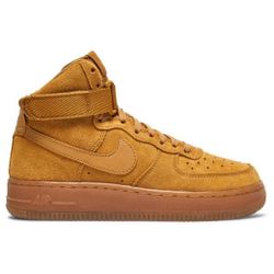 Nike Air Force 1  LV8 High Top Suede Lace-Up Sneakers Brown/Tan Rubber GS