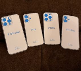 New iPhone 16 Pro Max/16 Plus/16/16 Pro Clear Soft Shell Cases 
