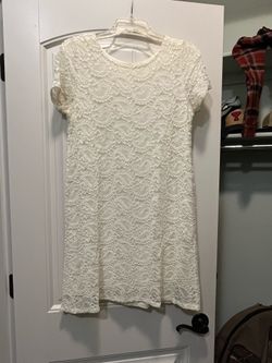 White lace mini dress