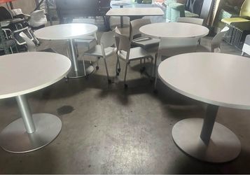 Allsteel break room tables round conference tables 42” & 48”