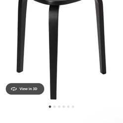 IKEA black wood stool 2 stools wooden